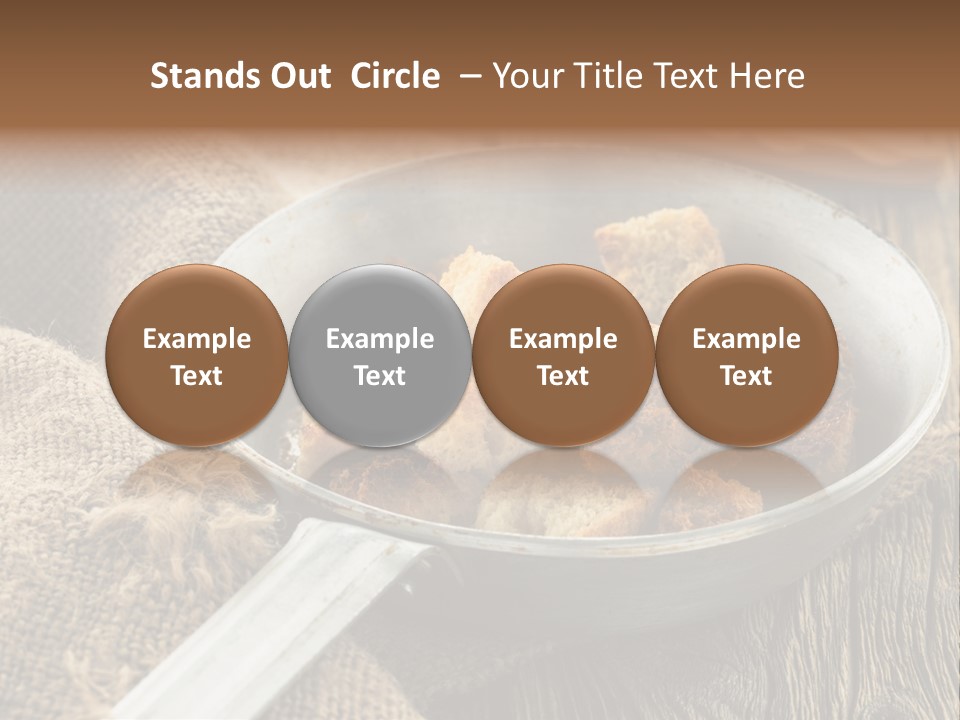 A Bowl Of Food On A Wooden Table PowerPoint Template