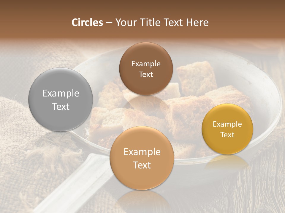 A Bowl Of Food On A Wooden Table PowerPoint Template