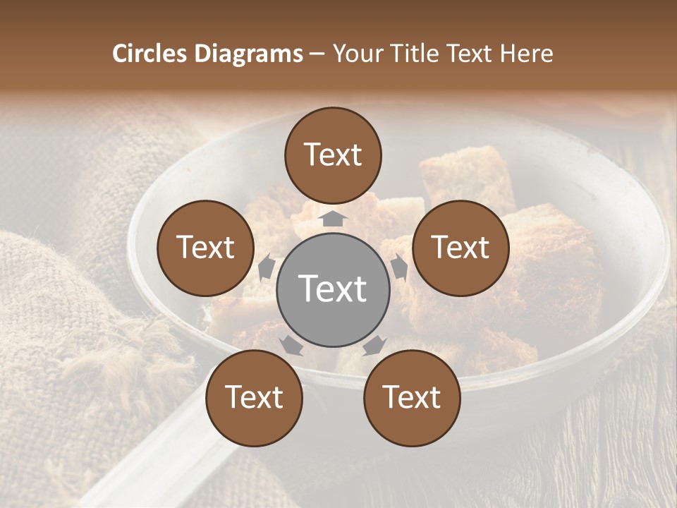 A Bowl Of Food On A Wooden Table PowerPoint Template