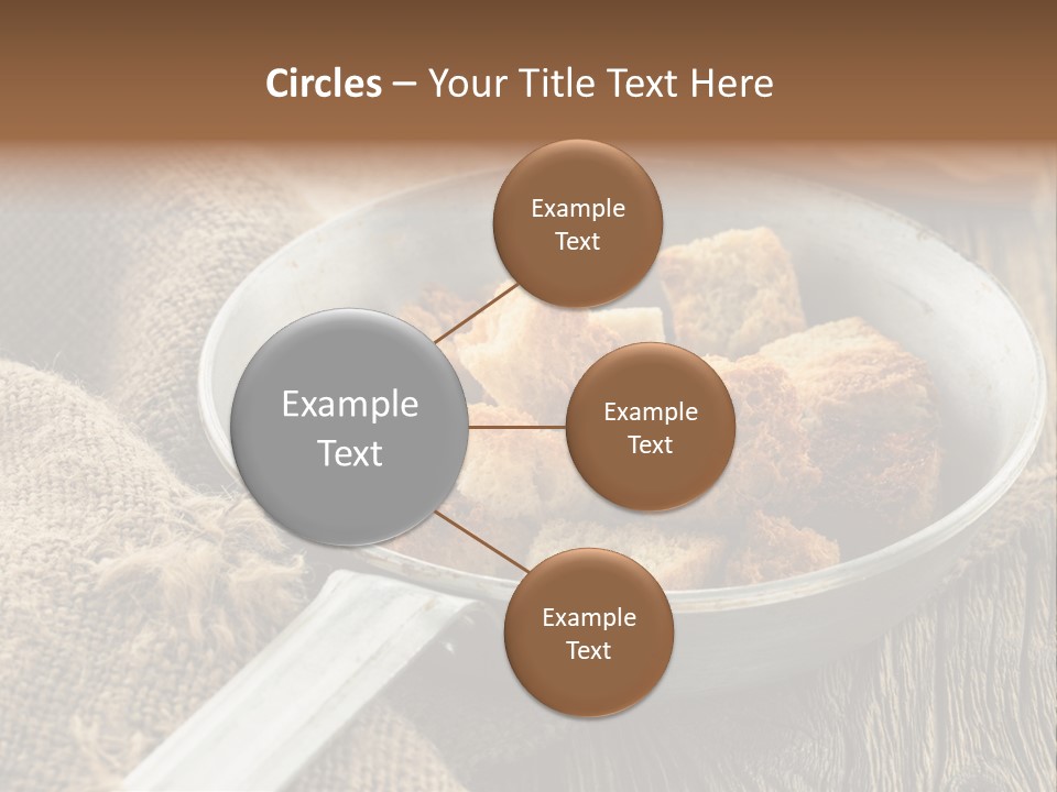 A Bowl Of Food On A Wooden Table PowerPoint Template