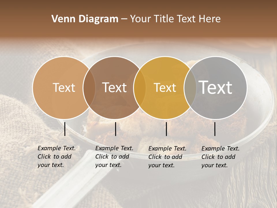 A Bowl Of Food On A Wooden Table PowerPoint Template