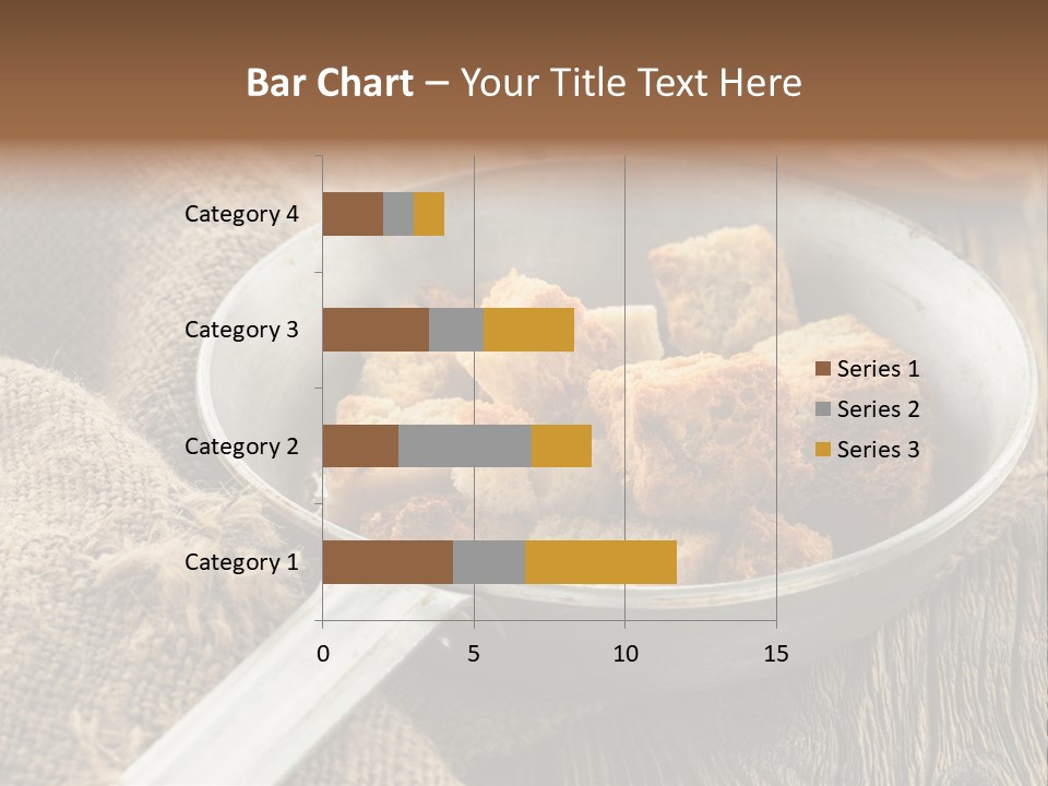 A Bowl Of Food On A Wooden Table PowerPoint Template