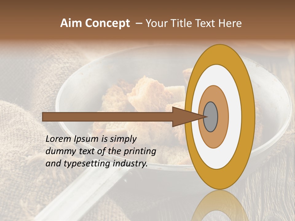 A Bowl Of Food On A Wooden Table PowerPoint Template