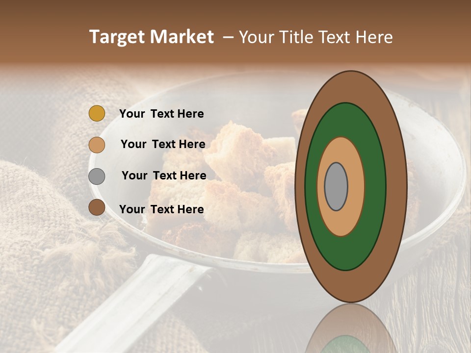 A Bowl Of Food On A Wooden Table PowerPoint Template