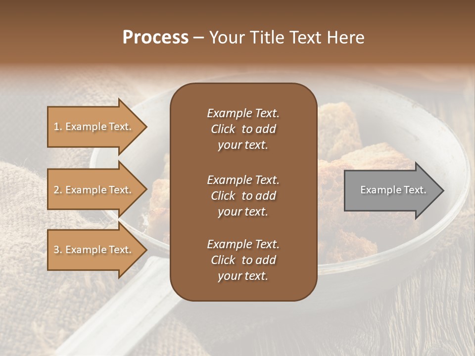 A Bowl Of Food On A Wooden Table PowerPoint Template