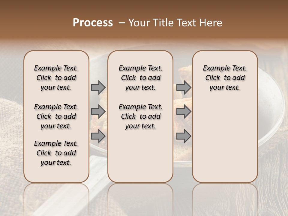 A Bowl Of Food On A Wooden Table PowerPoint Template