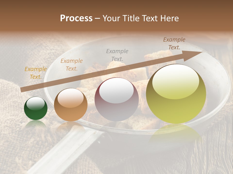 A Bowl Of Food On A Wooden Table PowerPoint Template