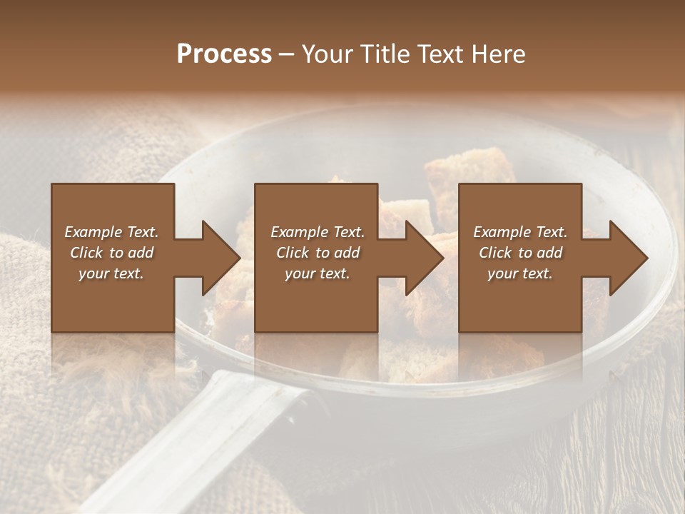 A Bowl Of Food On A Wooden Table PowerPoint Template