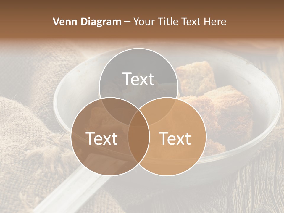 A Bowl Of Food On A Wooden Table PowerPoint Template