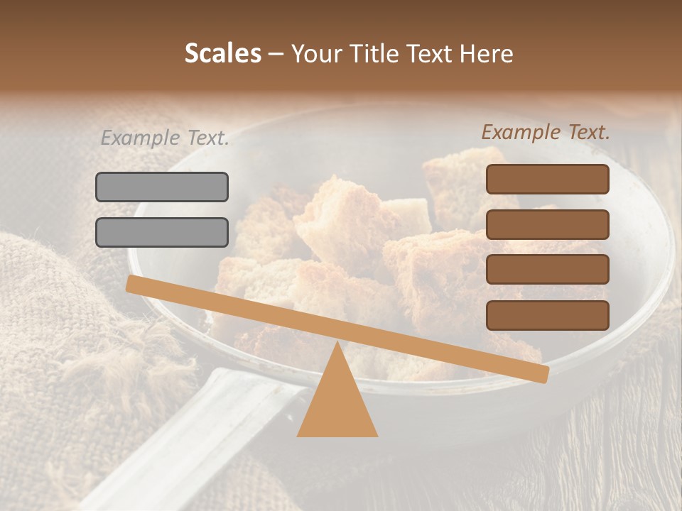 A Bowl Of Food On A Wooden Table PowerPoint Template