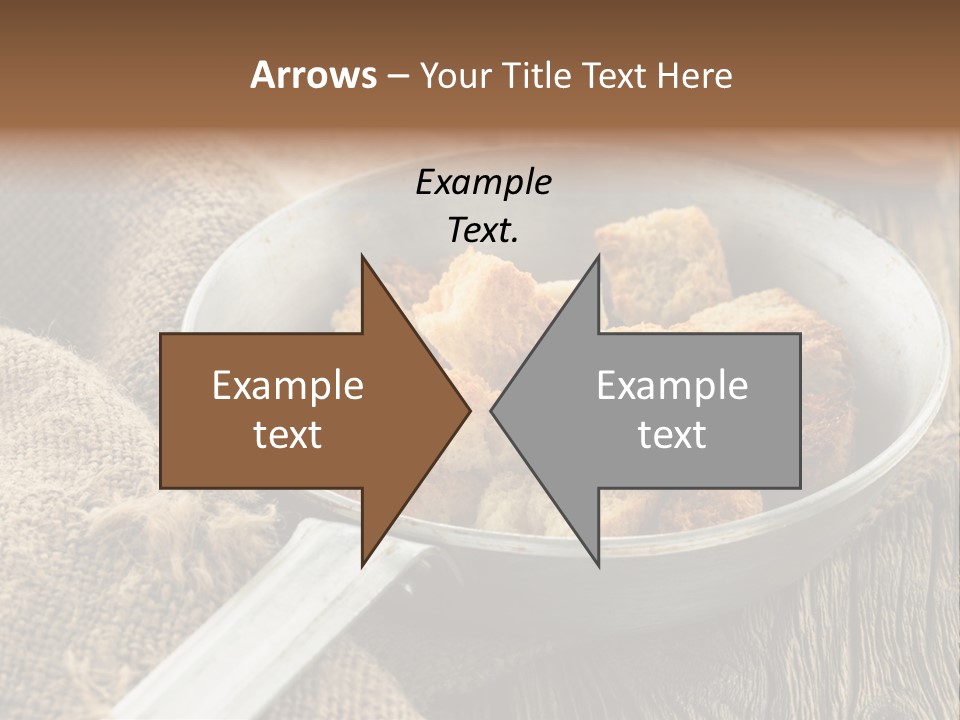 A Bowl Of Food On A Wooden Table PowerPoint Template