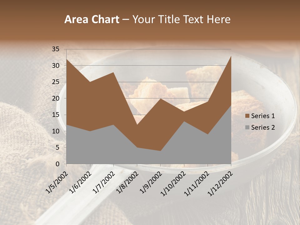 A Bowl Of Food On A Wooden Table PowerPoint Template
