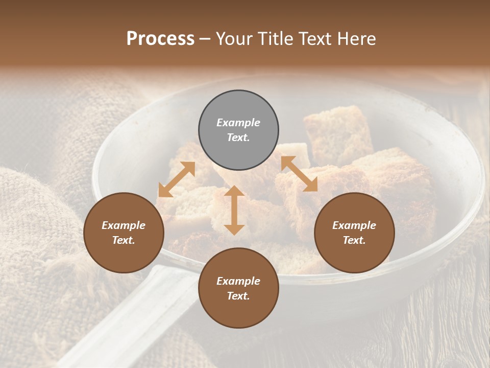 A Bowl Of Food On A Wooden Table PowerPoint Template