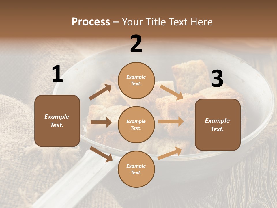 A Bowl Of Food On A Wooden Table PowerPoint Template