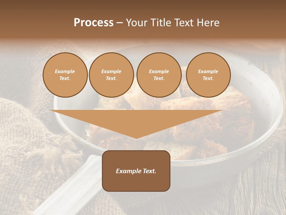 A Bowl Of Food On A Wooden Table PowerPoint Template