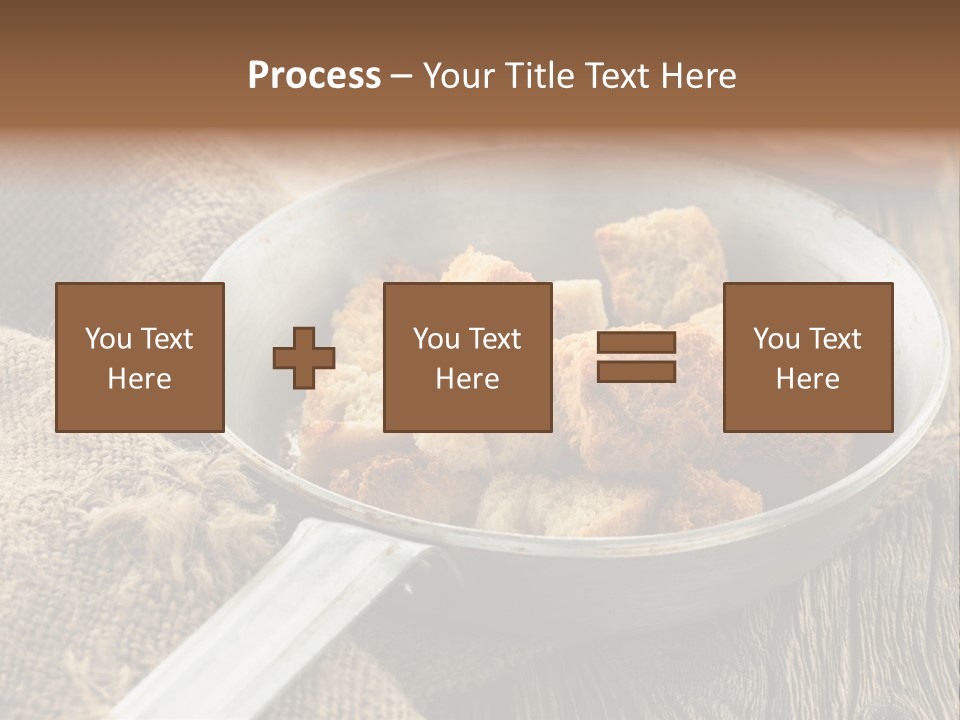A Bowl Of Food On A Wooden Table PowerPoint Template