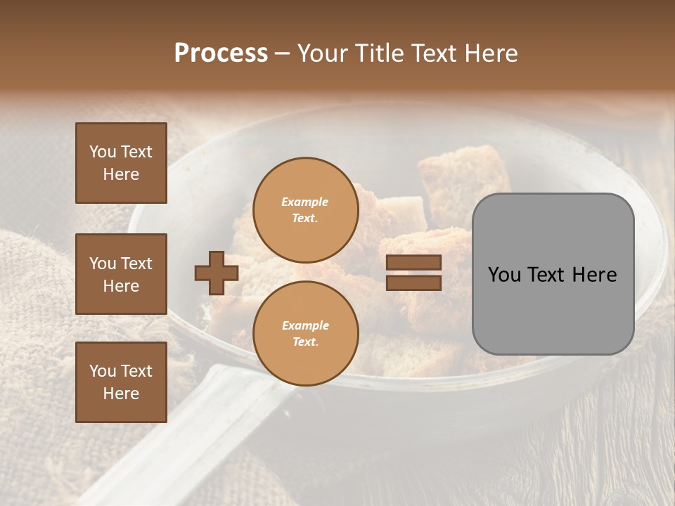 A Bowl Of Food On A Wooden Table PowerPoint Template