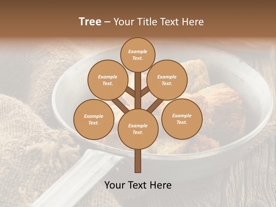 A Bowl Of Food On A Wooden Table PowerPoint Template
