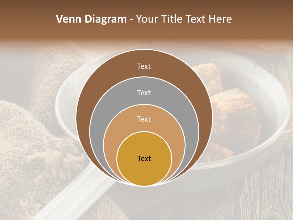 A Bowl Of Food On A Wooden Table PowerPoint Template
