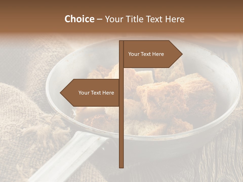 A Bowl Of Food On A Wooden Table PowerPoint Template