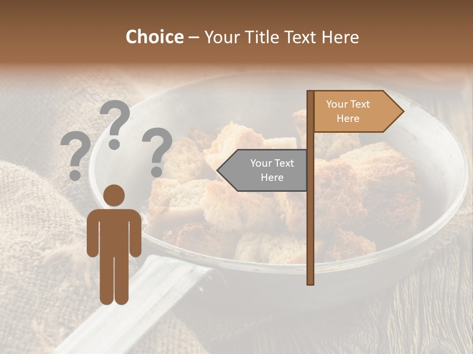 A Bowl Of Food On A Wooden Table PowerPoint Template