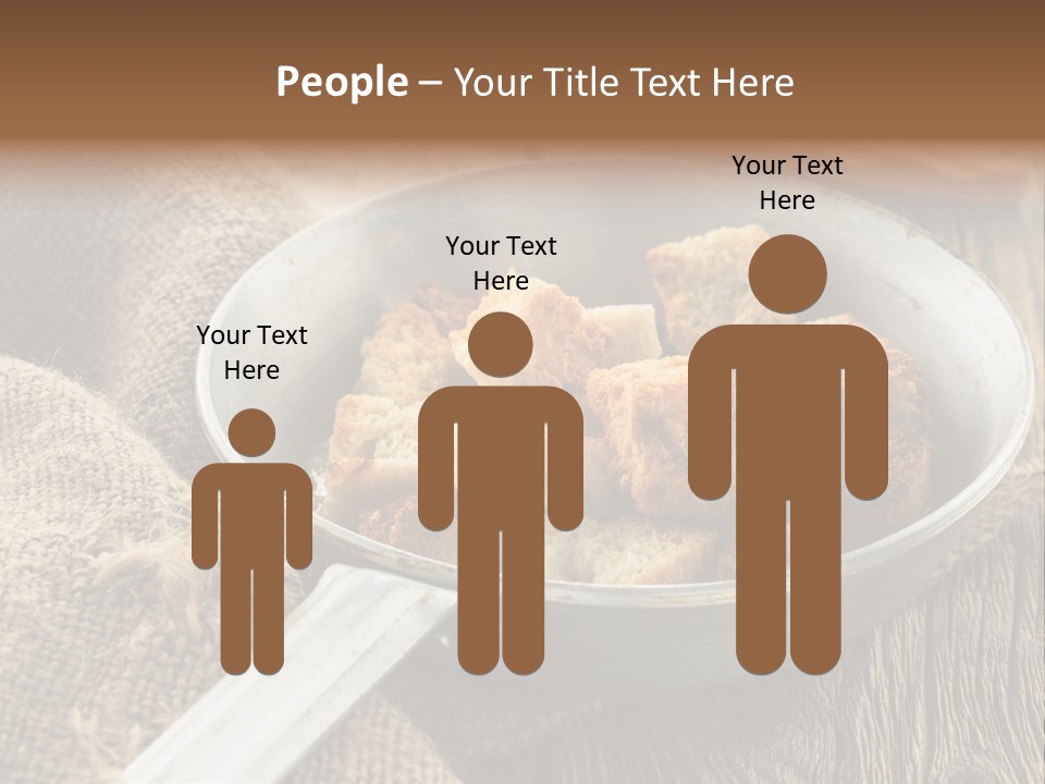 A Bowl Of Food On A Wooden Table PowerPoint Template