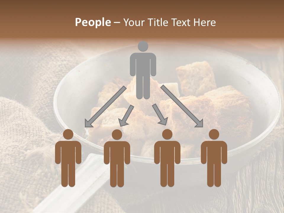 A Bowl Of Food On A Wooden Table PowerPoint Template