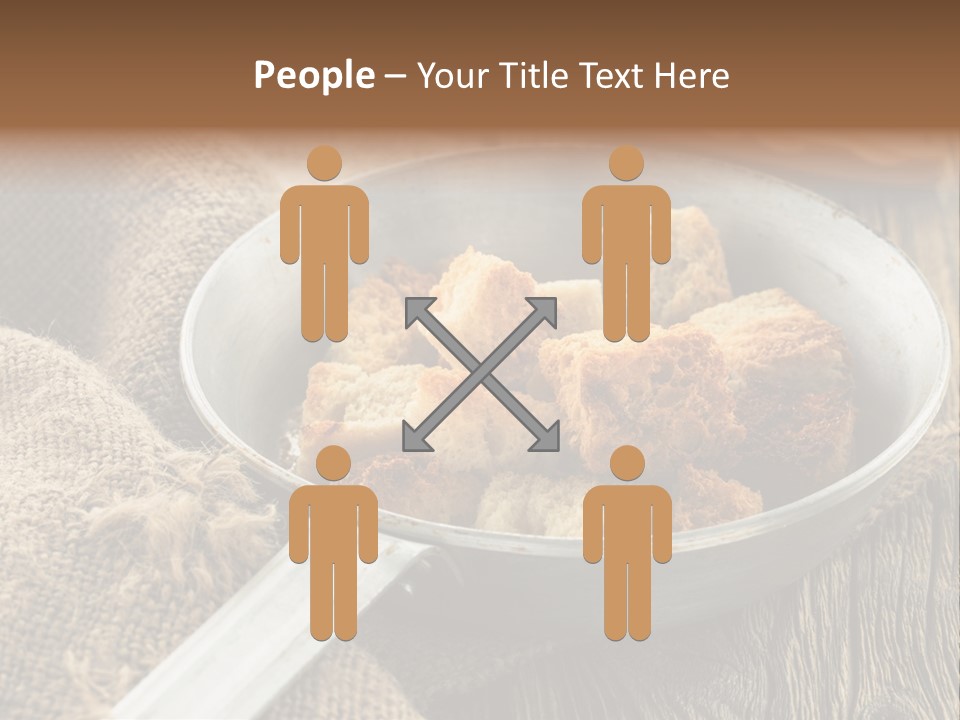 A Bowl Of Food On A Wooden Table PowerPoint Template