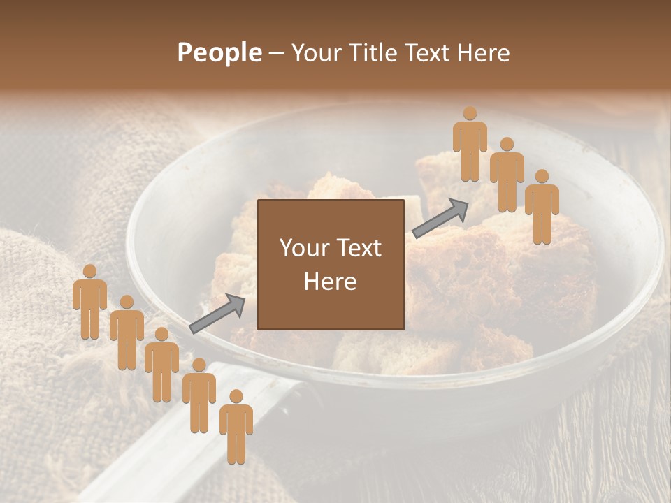 A Bowl Of Food On A Wooden Table PowerPoint Template