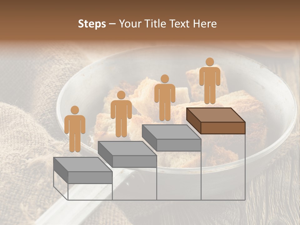 A Bowl Of Food On A Wooden Table PowerPoint Template
