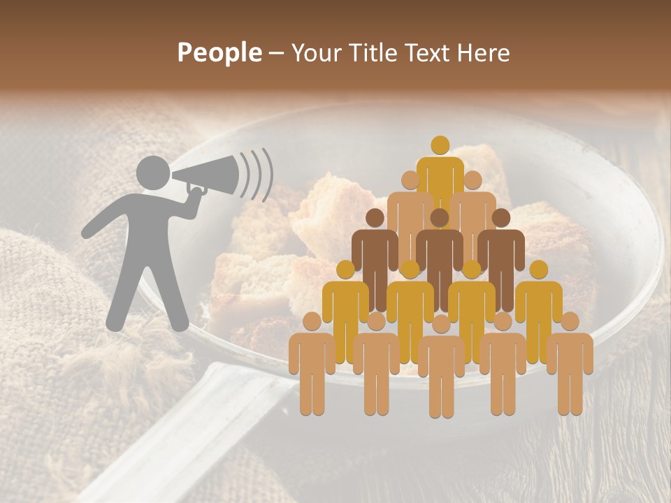 A Bowl Of Food On A Wooden Table PowerPoint Template