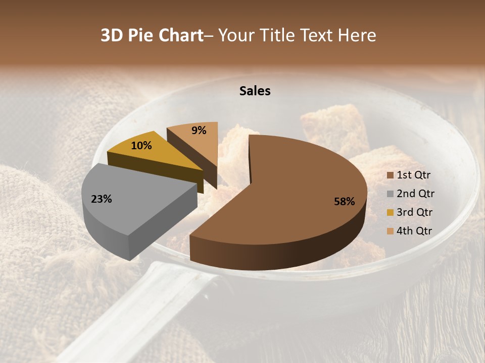 A Bowl Of Food On A Wooden Table PowerPoint Template