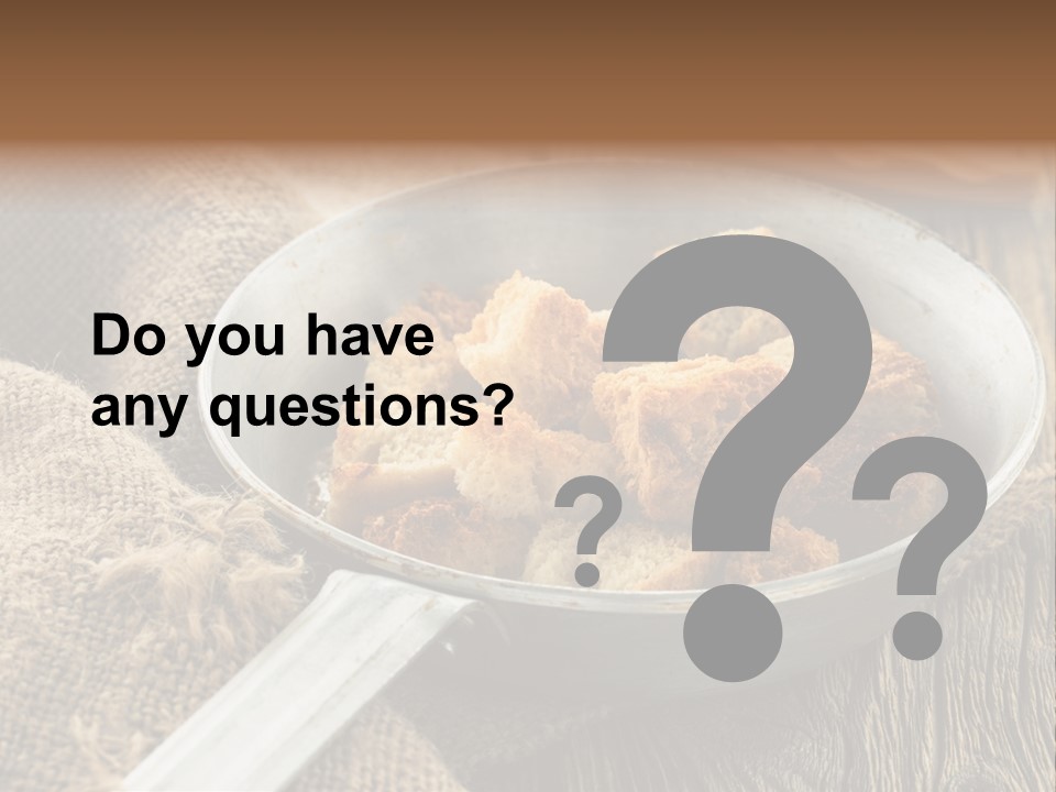 A Bowl Of Food On A Wooden Table PowerPoint Template