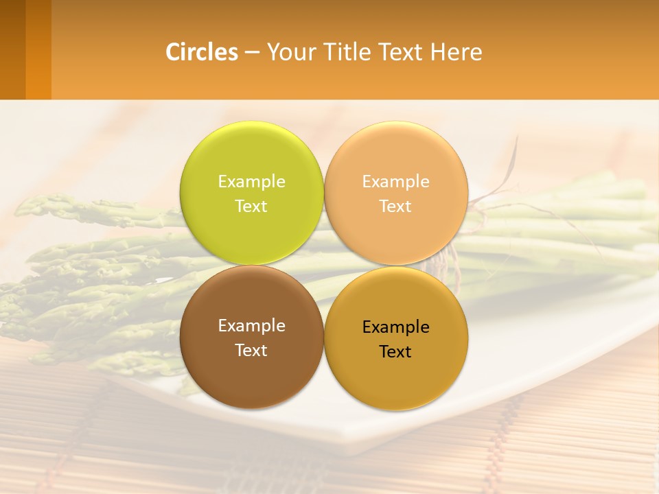 A Bunch Of Asparagus On A White Plate PowerPoint Template