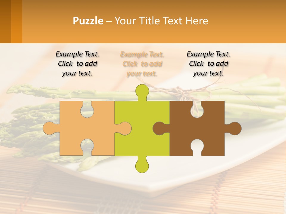 A Bunch Of Asparagus On A White Plate PowerPoint Template