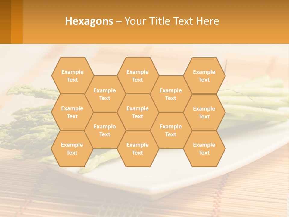 A Bunch Of Asparagus On A White Plate PowerPoint Template