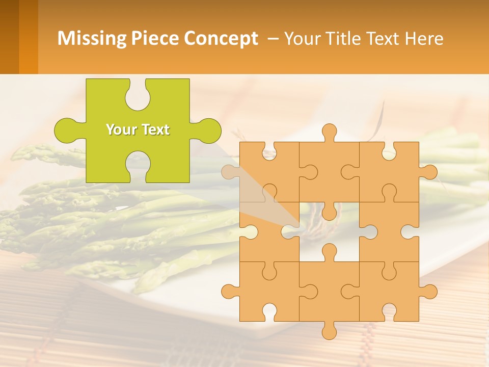 A Bunch Of Asparagus On A White Plate PowerPoint Template