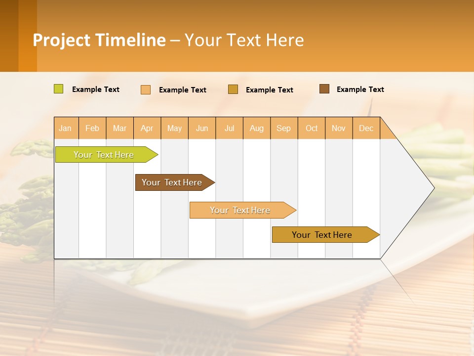 A Bunch Of Asparagus On A White Plate PowerPoint Template
