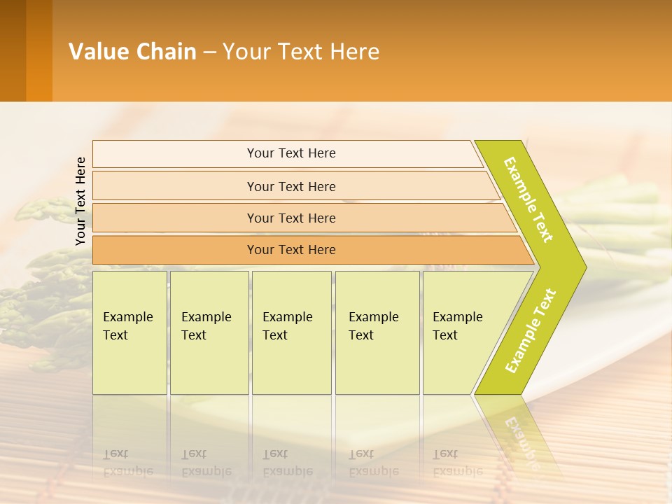 A Bunch Of Asparagus On A White Plate PowerPoint Template