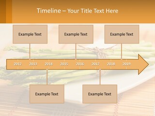 A Bunch Of Asparagus On A White Plate PowerPoint Template