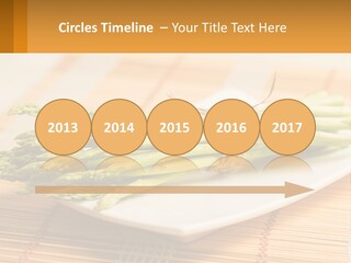 A Bunch Of Asparagus On A White Plate PowerPoint Template