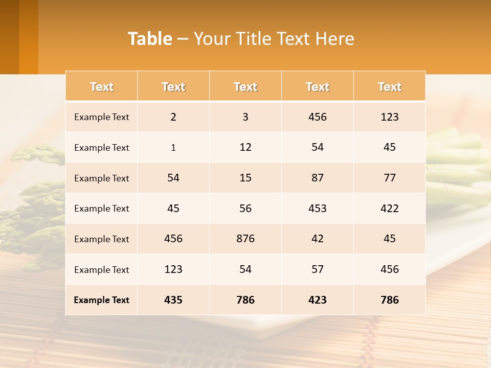 A Bunch Of Asparagus On A White Plate PowerPoint Template