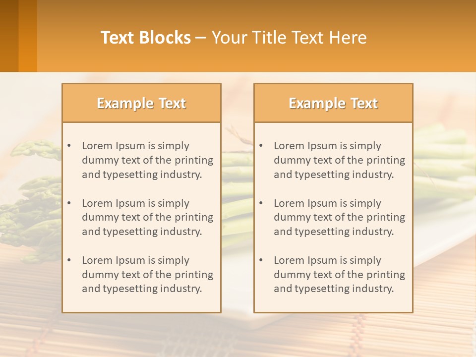 A Bunch Of Asparagus On A White Plate PowerPoint Template