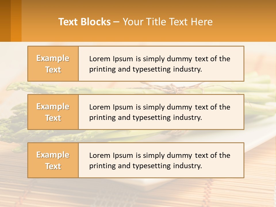 A Bunch Of Asparagus On A White Plate PowerPoint Template