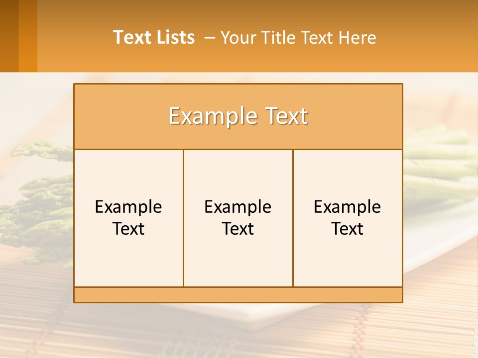 A Bunch Of Asparagus On A White Plate PowerPoint Template