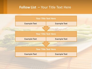 A Bunch Of Asparagus On A White Plate PowerPoint Template