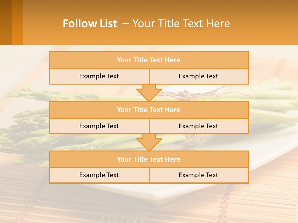 A Bunch Of Asparagus On A White Plate PowerPoint Template