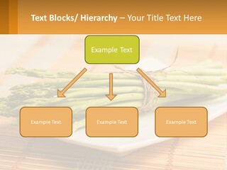 A Bunch Of Asparagus On A White Plate PowerPoint Template