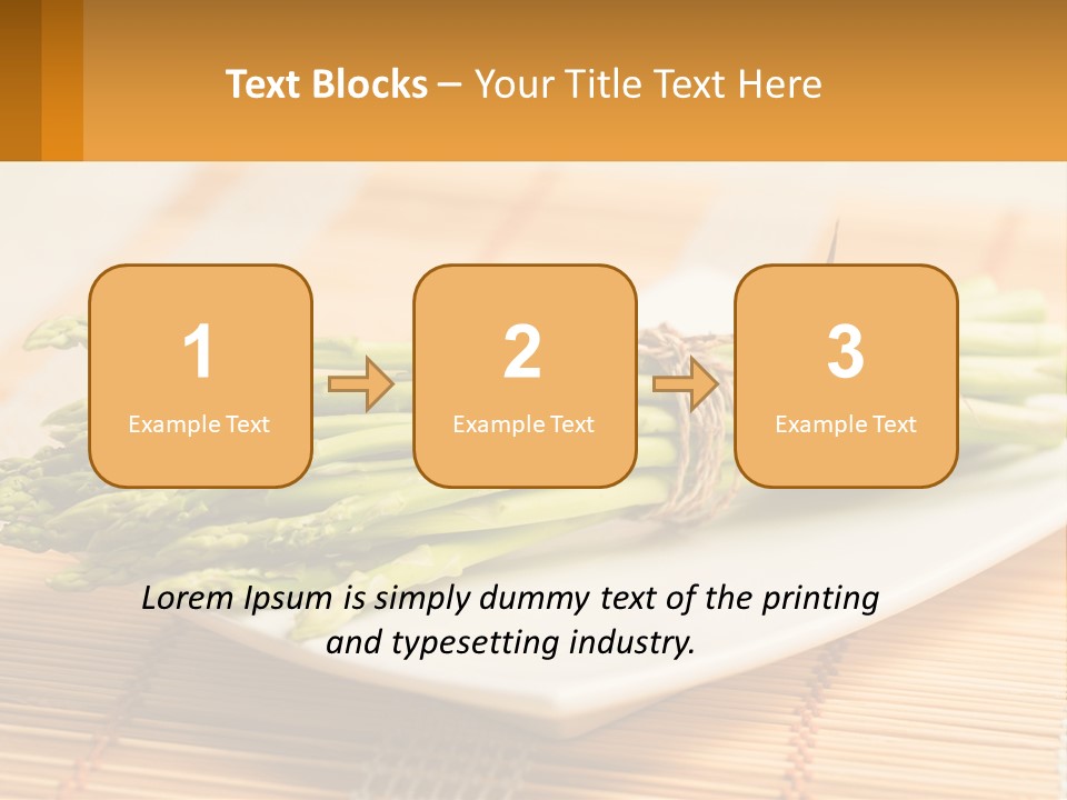 A Bunch Of Asparagus On A White Plate PowerPoint Template