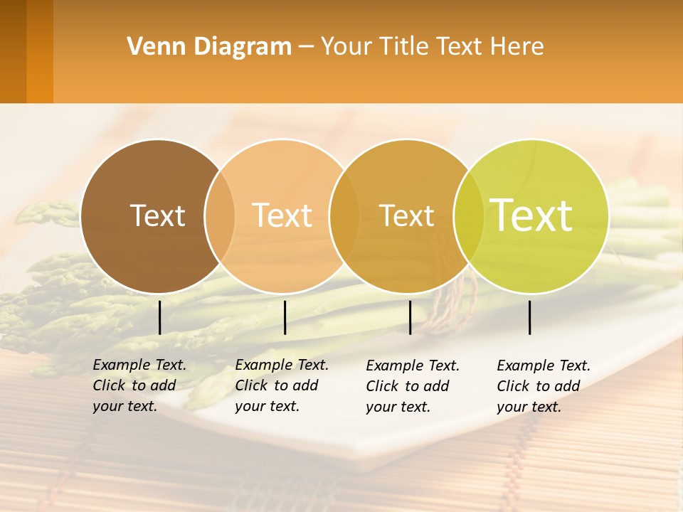 A Bunch Of Asparagus On A White Plate PowerPoint Template